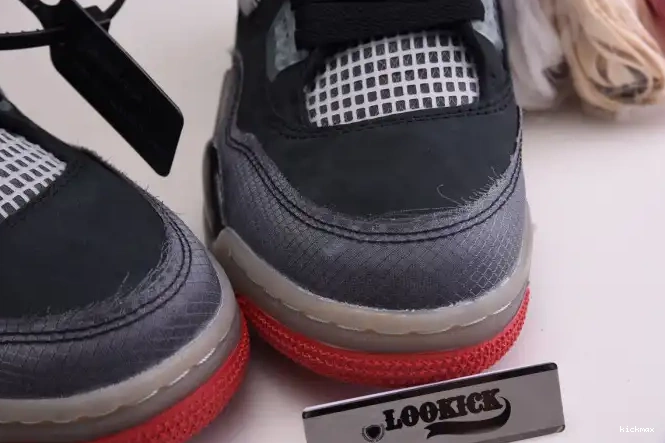 Cheap MAX Bred x White Off Jordan 4 CV9388-001 Retro Air 0523